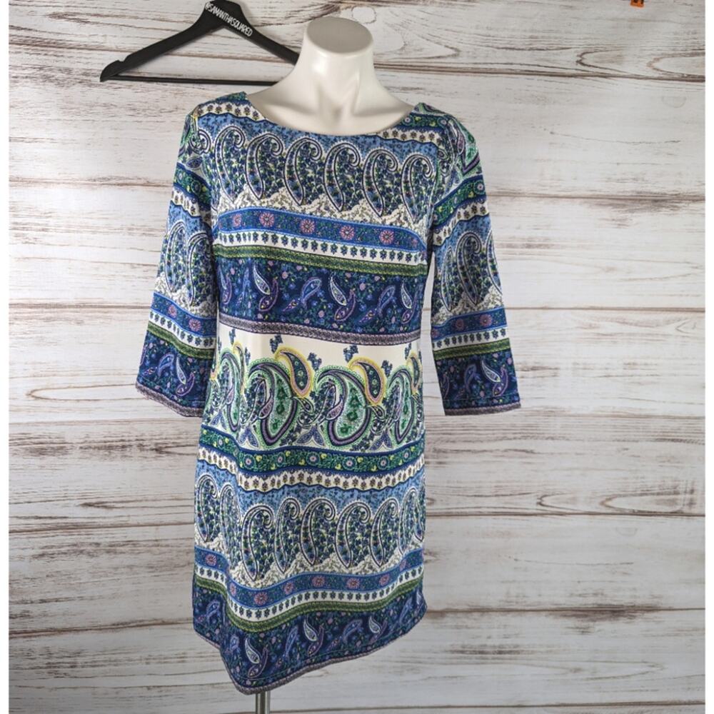 Old Navy Paisley 3/4 sleeve tunic dress Sz Small